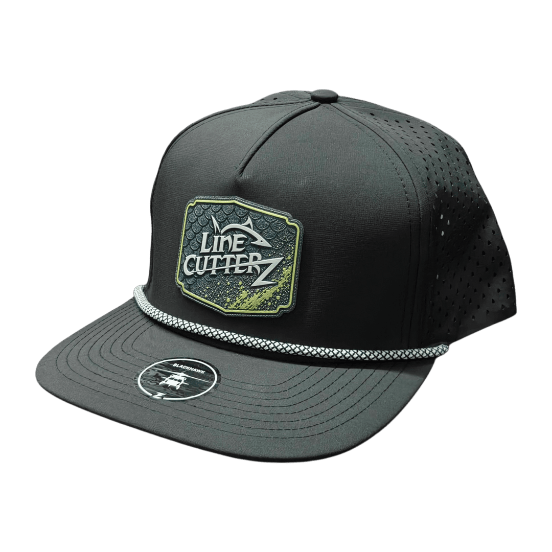 Line Cutterz Performance Snapback Hat Hats Line Cutterz Black Rope 