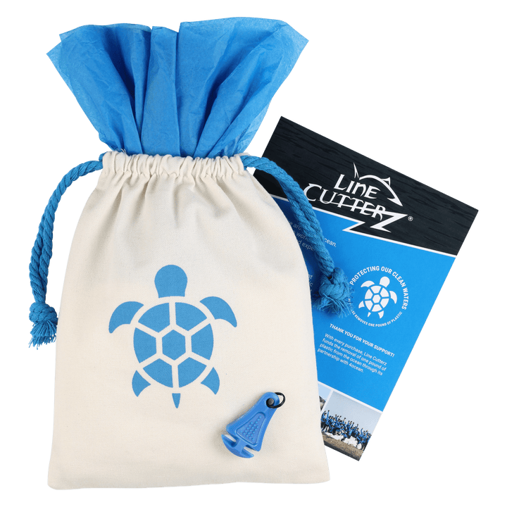 Line Cutterz x 4ocean Conservation Blue Fishing Line Cutting Zipper Pull Zipper Pull Line Cutterz 