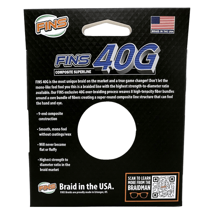 40G Fishing Braid 15-50lb. Fishing Line FINS Braids 