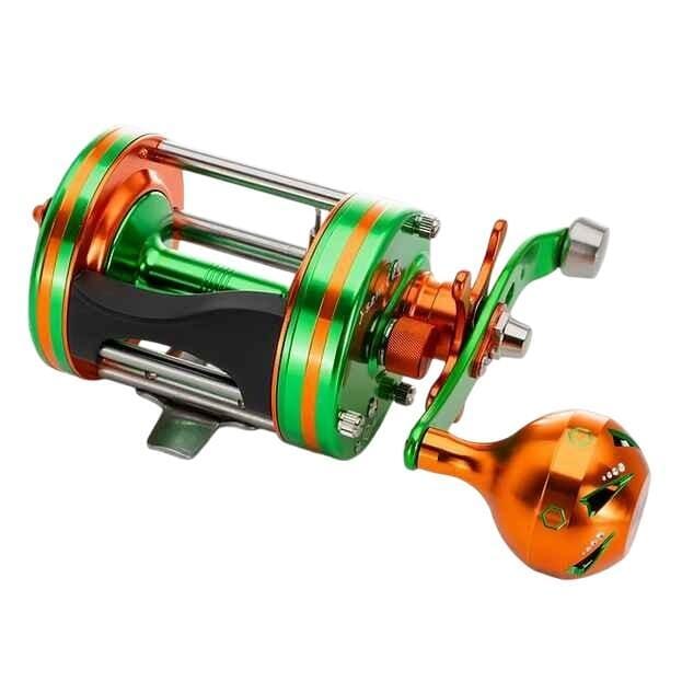Mad Katz Genesis 6750 Level Wind Round Baitcast Reel Mad Katz Right-Hand Green Crush 