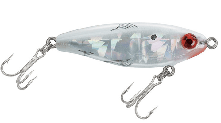 MirrOlure MirrOdine 17MR Suspending Twitchbait MirrOlure Broken Glass - White Back, White Belly, Silver 