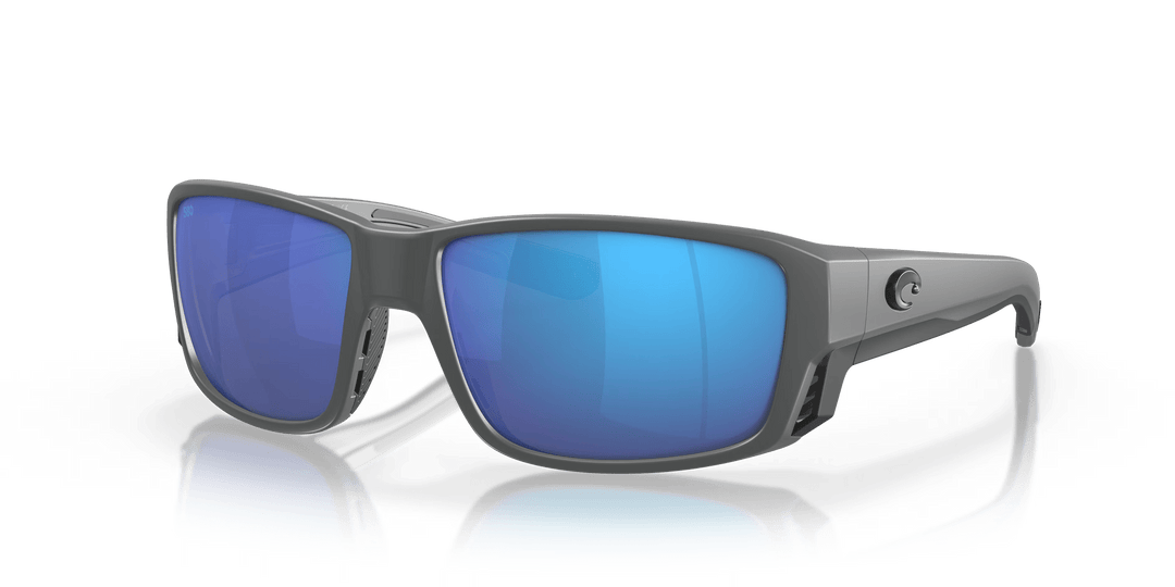 Costa Polarized Sunglasses Accessories Costa Del Mar Tuna Alley PRO Matte Gray Blue Mirror Polarized Glass