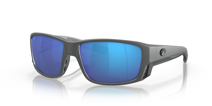 Costa Polarized Sunglasses Accessories Costa Del Mar Tuna Alley PRO Matte Gray Blue Mirror Polarized Glass