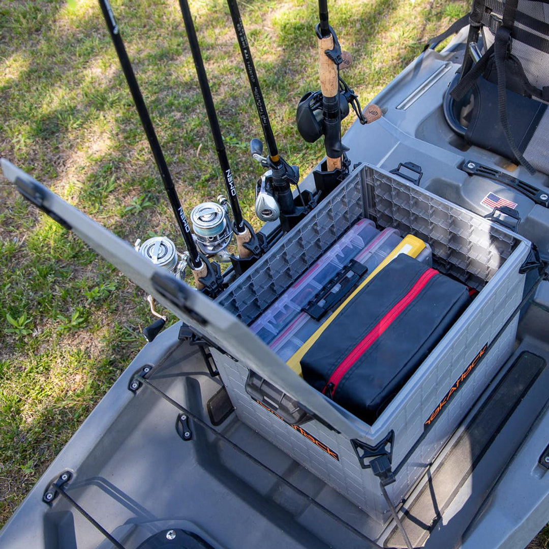 BlackPak Pro Kayak Fishing Crate - 13" x 16", Battleship Grey YakAttack 