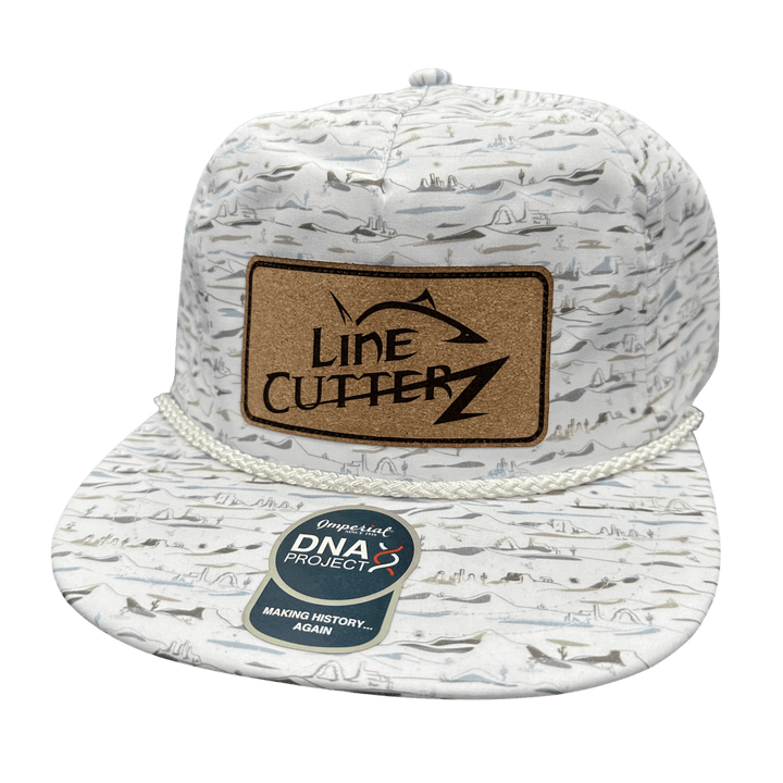Line Cutterz Floral Rope Hat Hats Line Cutterz Desert White Cork Patch