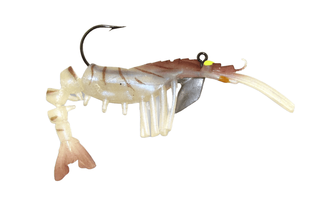 Vudu Shrimp - 2pk Lure Egret Baits 3.25in - 1/4oz Natural 
