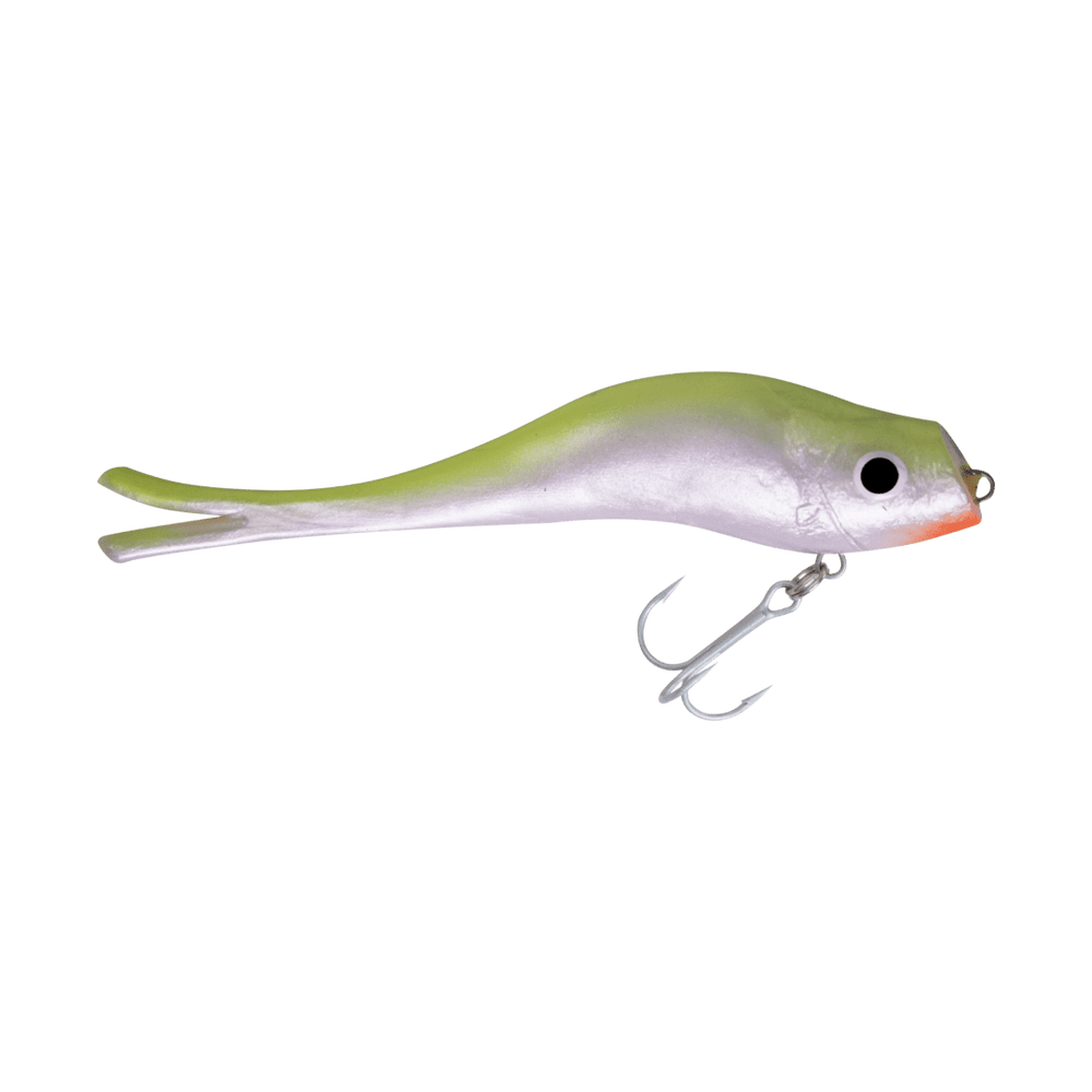 Paul Brown's Maniac Mullet Slow Sinking Mirrolure Pearl Chartreuse 