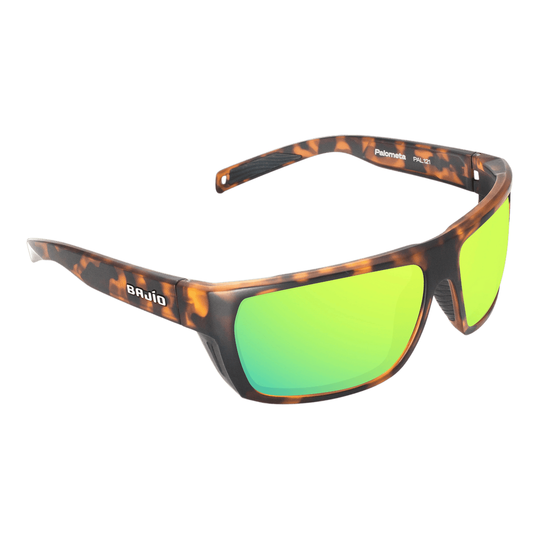 Bajio Sunglasses Bajio Palometa Brown Tortoise Matte Green Mirror - Glass