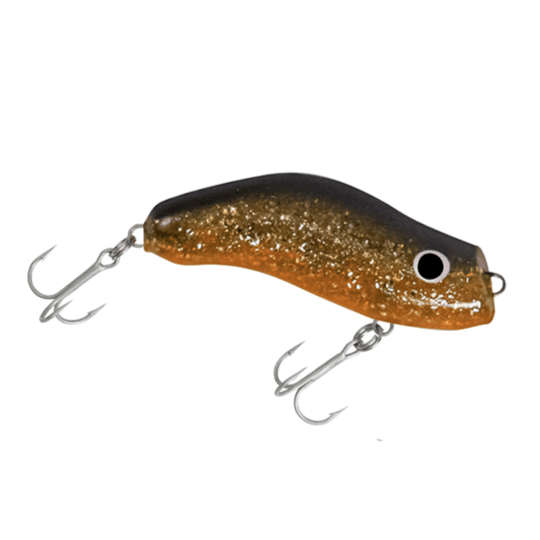 Paul Brown's Crazy Croaker Sinking Twitchbait Mirrolure Black Gold Orange 