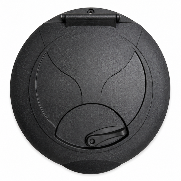 Fin Finder Round Floor Storage Hatch with Twist Lock, Housing, Basket & Gasket