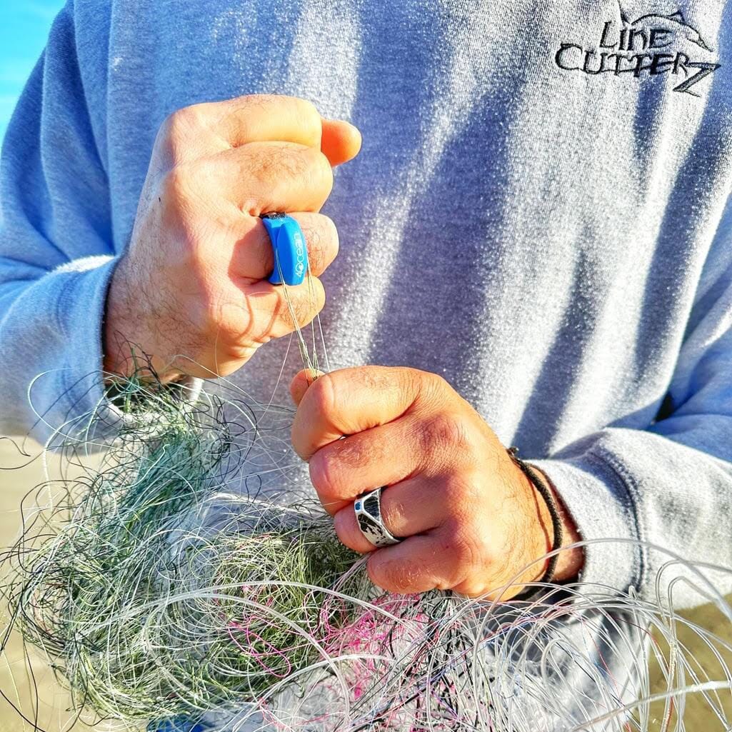 Line Cutterz x 4ocean Conservation Blue Fishing Line Cutting Ring Cutter Ring Line Cutterz 
