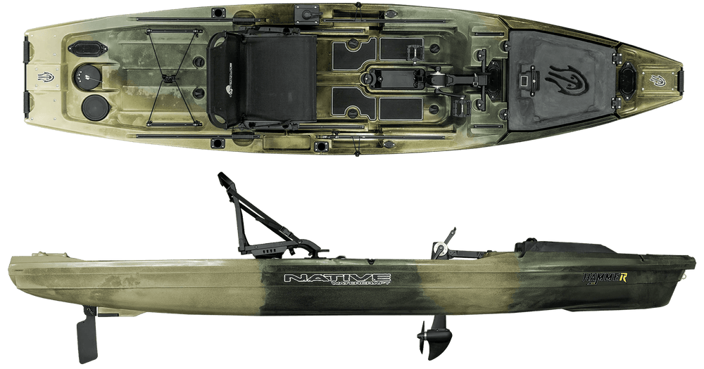 Hammer 1210 Kayak Kayaks Native Watercraft Hidden Oak 