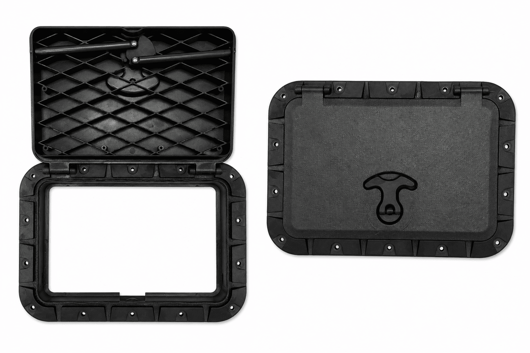 Fin Stalker Rectangular Floor Storage Hatch with Housing & Twist Lock