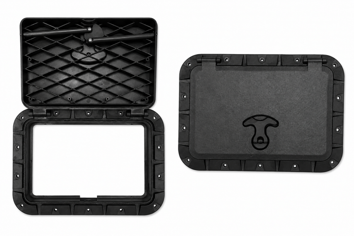 Fin Stalker Rectangular Floor Storage Hatch with Housing & Twist Lock