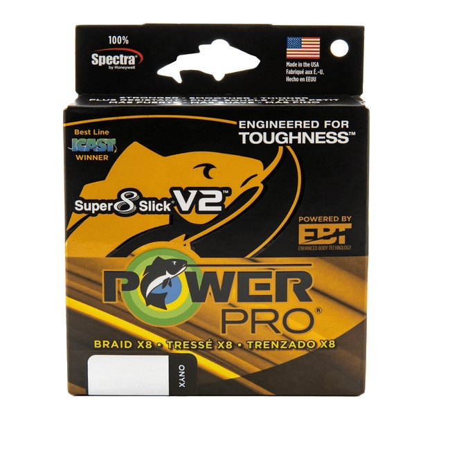 PowerPro Super Slick 8 V2 Braided Fishing Line Fishing Line PowerPro Onyx 20 150yd