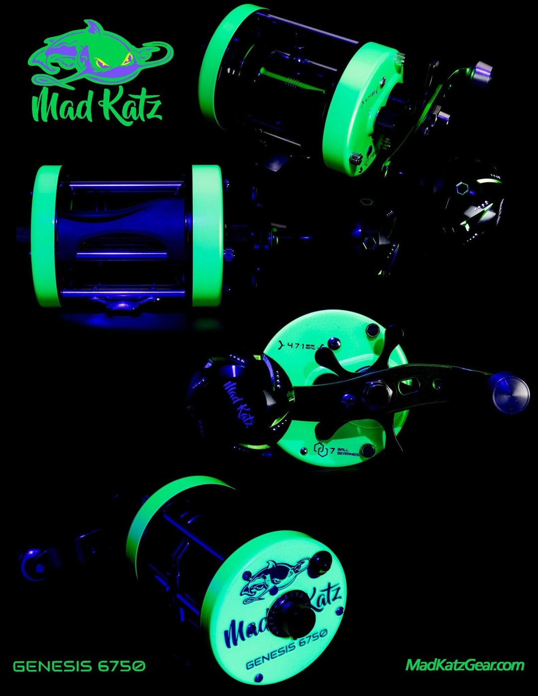 Mad Katz Genesis 6750 Level Wind Round Baitcast Reel Mad Katz 