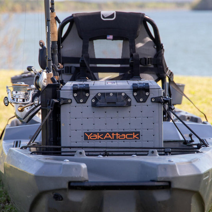 BlackPak Pro Kayak Fishing Crate - 13" x 16", Battleship Grey YakAttack 
