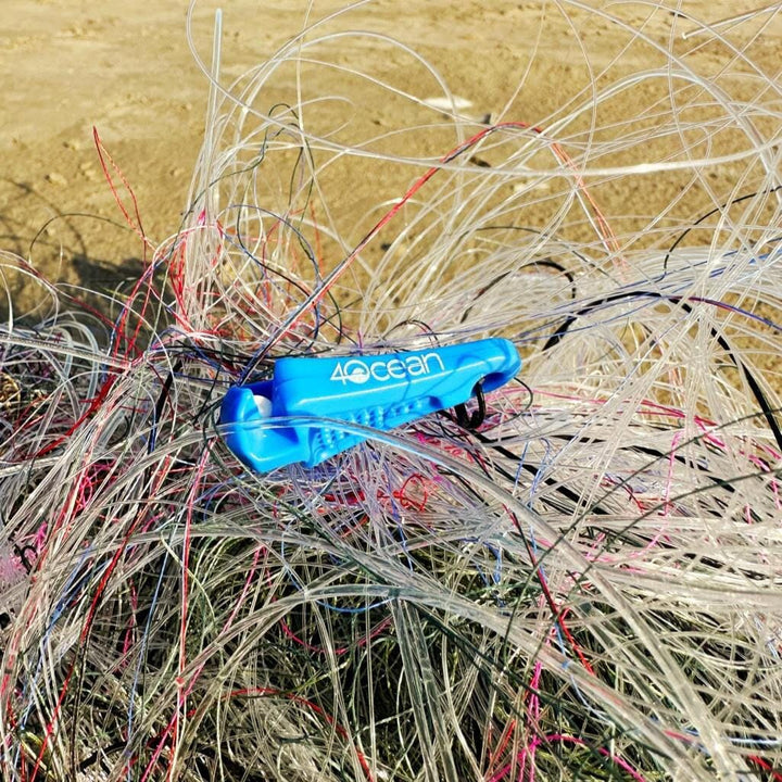 Line Cutterz x 4ocean Conservation Blue Fishing Line Cutting Zipper Pull Zipper Pull Line Cutterz 