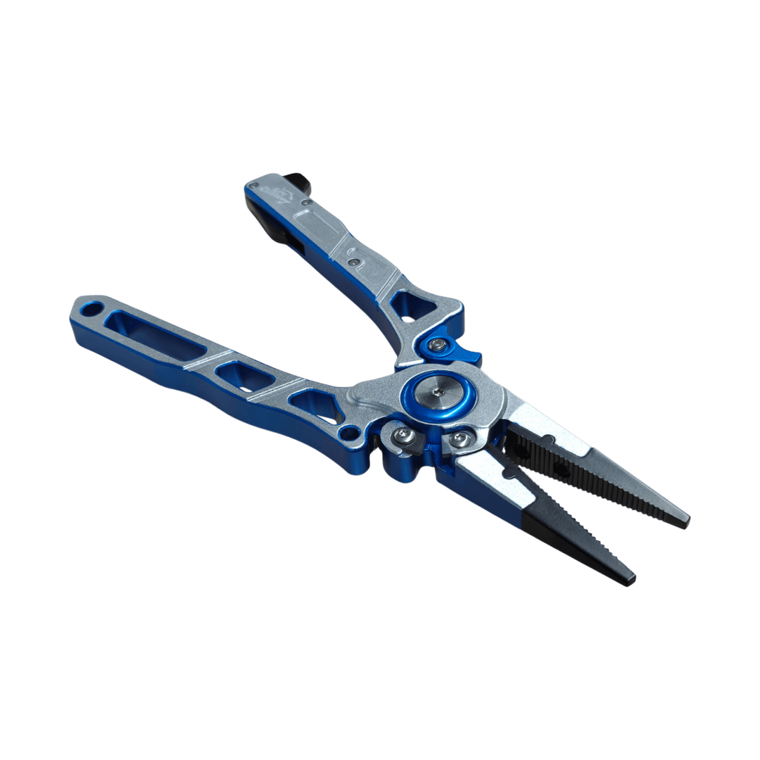 Line Cutterz™ Elite Fishing Pliers with Patented Ceramic Line Cutter Cutter Tool Line Cutterz Deep Water Blue 2 Tone Blue / Silver Standard Tip 