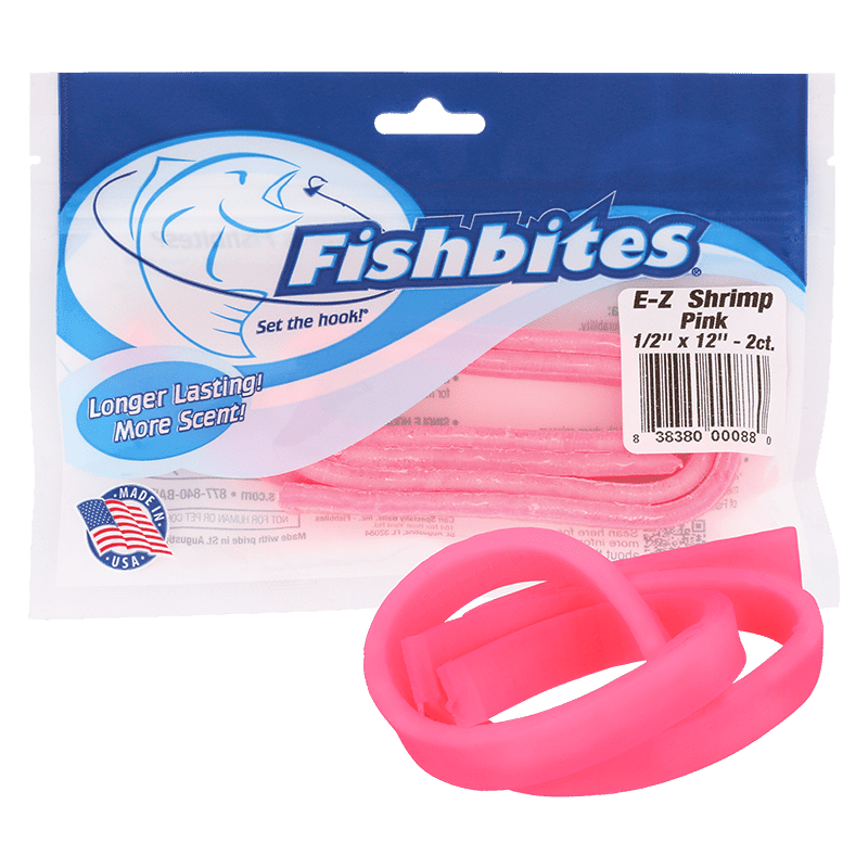 Fishbites Longer Lasting E-Z Shrimp Lure Fishbites Pink 