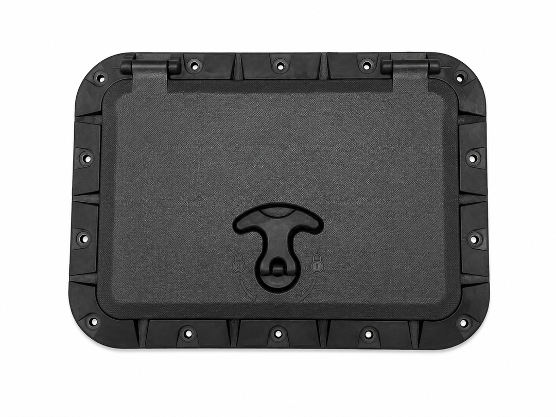 Fin Stalker Rectangular Floor Storage Hatch with Housing & Twist Lock