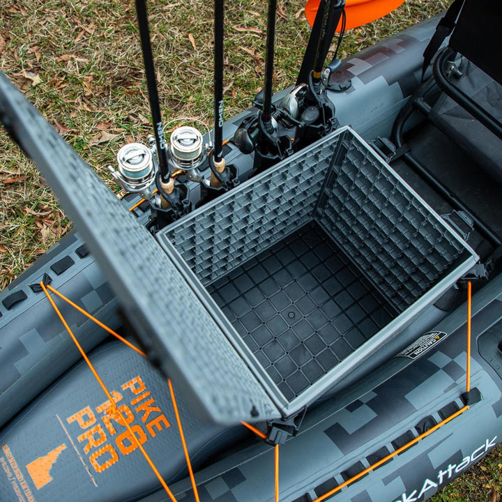 BlackPak Pro Kayak Fishing Crate - 13" x 16", Battleship Grey YakAttack 
