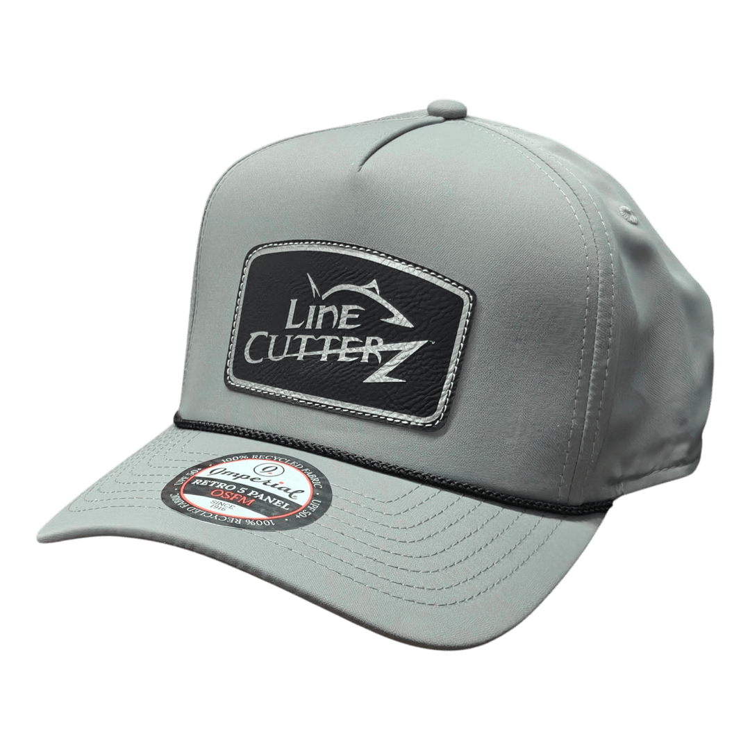 Line Cutterz Snapback Polyester Rope Hat Hats Line Cutterz Graphite Black Black Faux Leather Patch w/ Silver