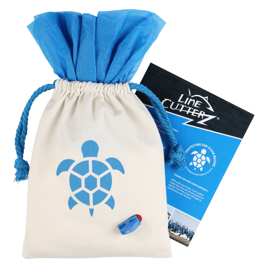 Line Cutterz x 4ocean Conservation Blue Fishing Line Cutting Peel 'n Stick Flat Mount Flat Mount Line Cutterz 