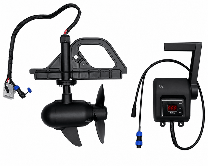 Pro Fish Gear Drop-In Electric Pod Motor System – 12V/24V Hand Throttle Motor for Fin Stalker & Fin Finder Kayaks Line Cutterz 