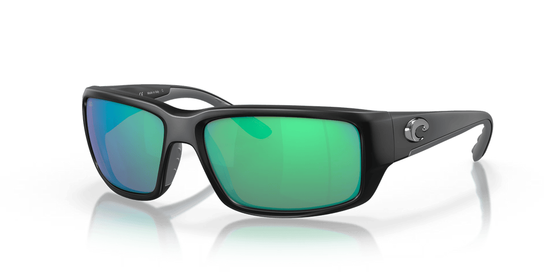Costa Polarized Sunglasses Accessories Costa Del Mar Fantail Matte Black Green Mirror Polarized Glass