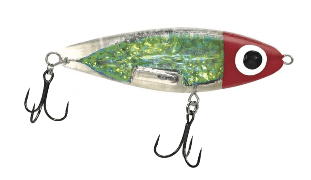 Paul Brown's Soft-Dine XL Suspending Twitchbait Lure Mirrolure Red Head Crushed Pearl Clear Belly 