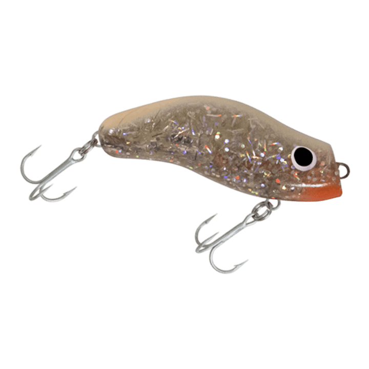 Paul Brown's Crazy Croaker Sinking Twitchbait Mirrolure Bone Back/Silver Whisker Glitter 