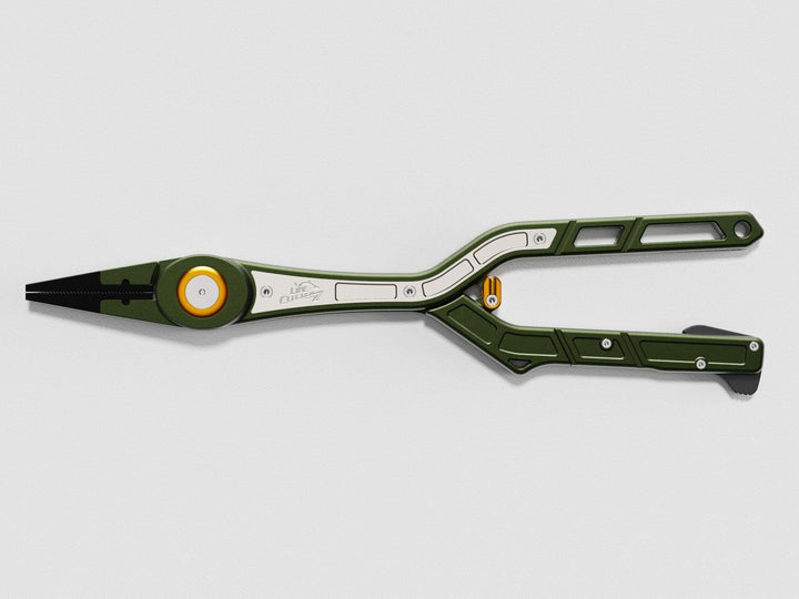 Line Cutterz Elite Deep Reach 12-Inch Fishing Pliers with Retractable Ceramic Line Cutter