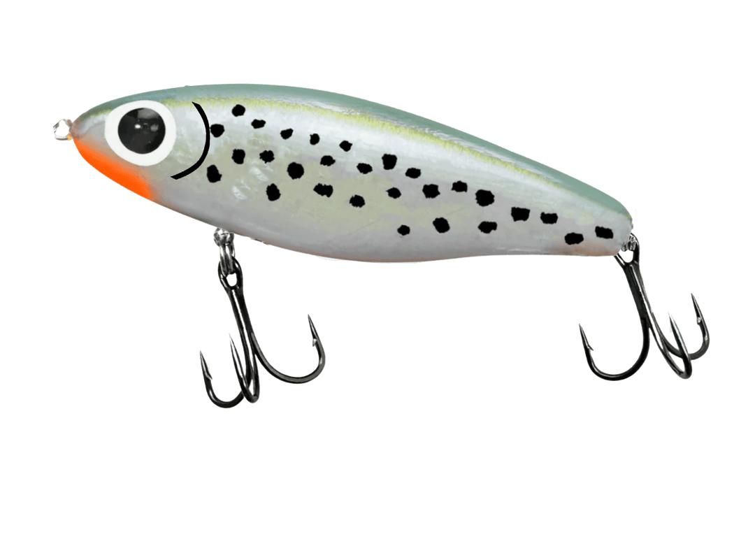Paul Brown's Shallow Diver Soft-Dine XL Mirrolure Green Back/Pearl Belly/TR Dots 