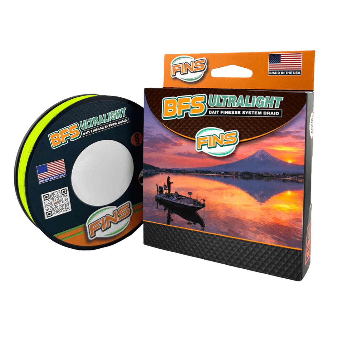 BFS Ultralight Fishing Braid Fishing Line FINS Braids 4 150 yards Chartreuse
