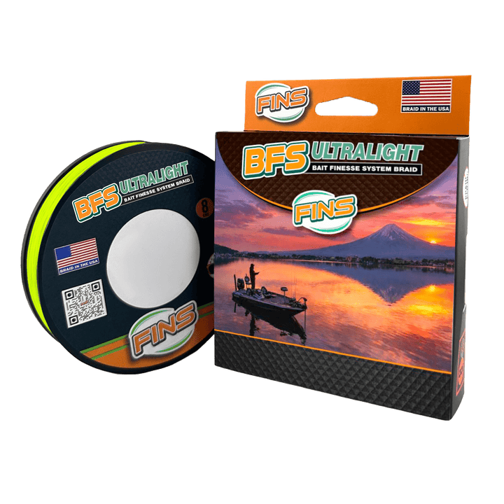 BFS Ultralight Fishing Braid Fishing Line FINS Braids 4 150 yards Chartreuse