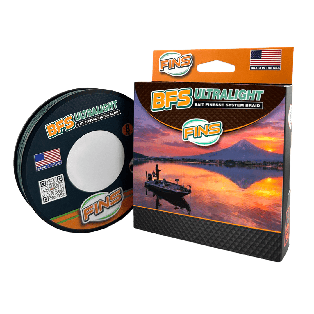 BFS Ultralight Fishing Braid Fishing Line FINS Braids 4 150 yards Dark Green