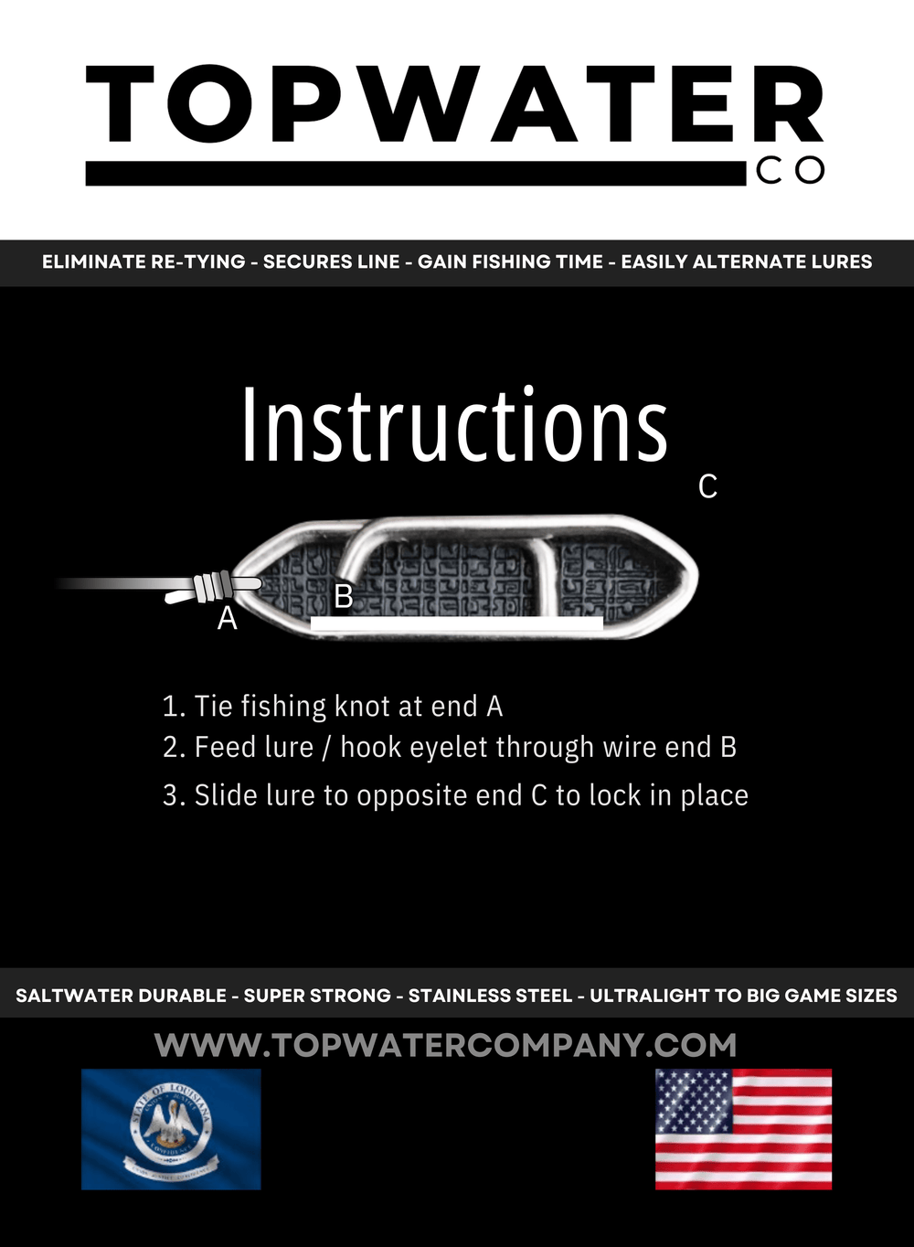 Medium Speed Clips (70lbs) Topwater Co 