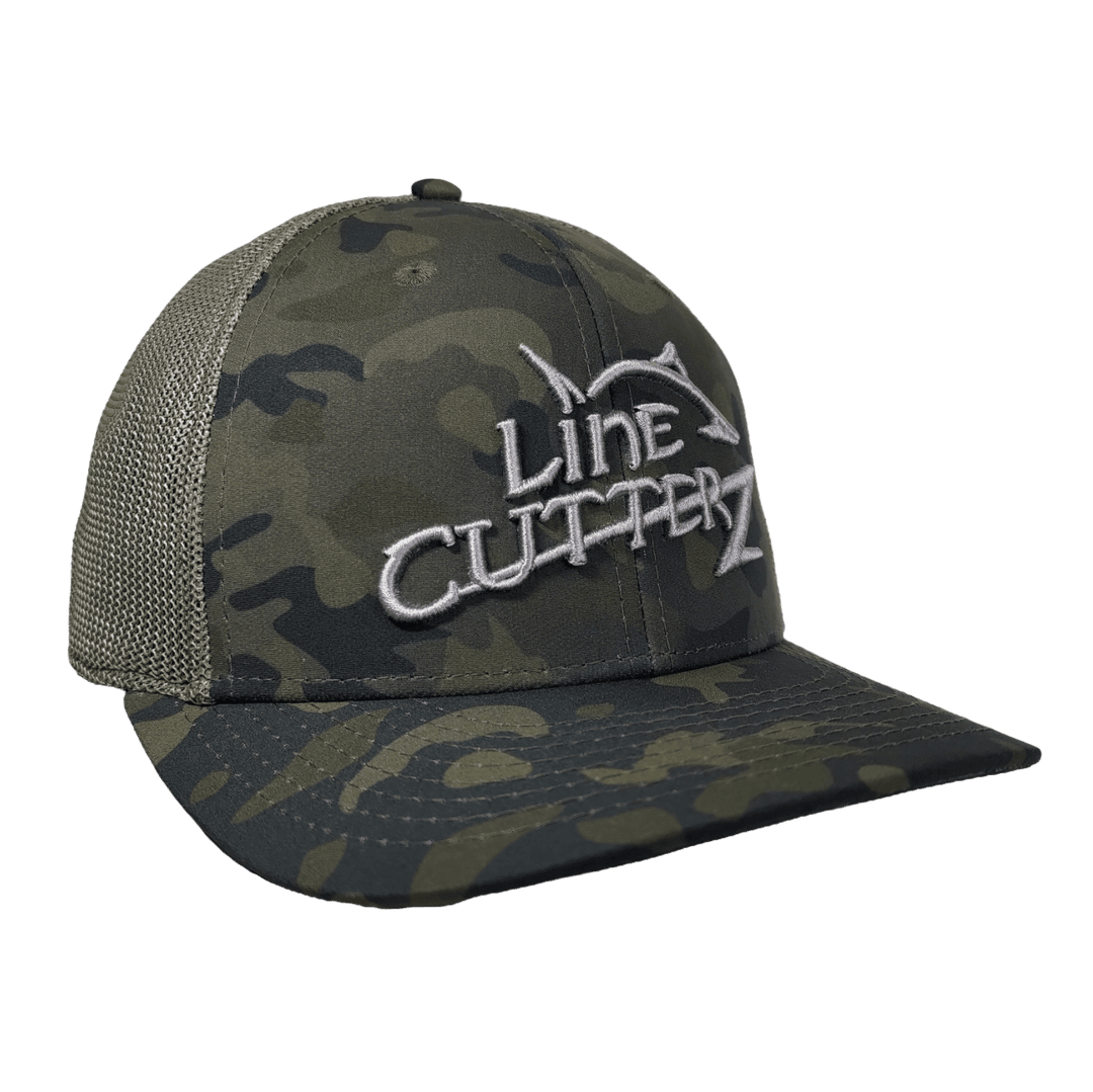 Line Cutterz Raised Embroidery A-Flex Camouflage Hat Line Cutterz 