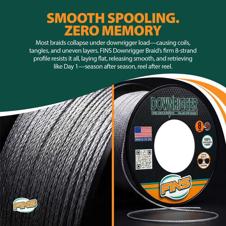 Downrigger Braid Fishing Line FINS Braids 