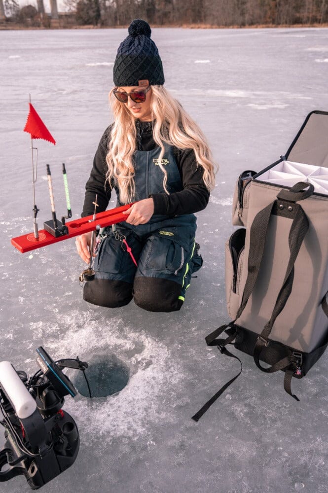 Ice Pak - Ice Fishing Storage Tackle Storage Lakewood Products Gray 