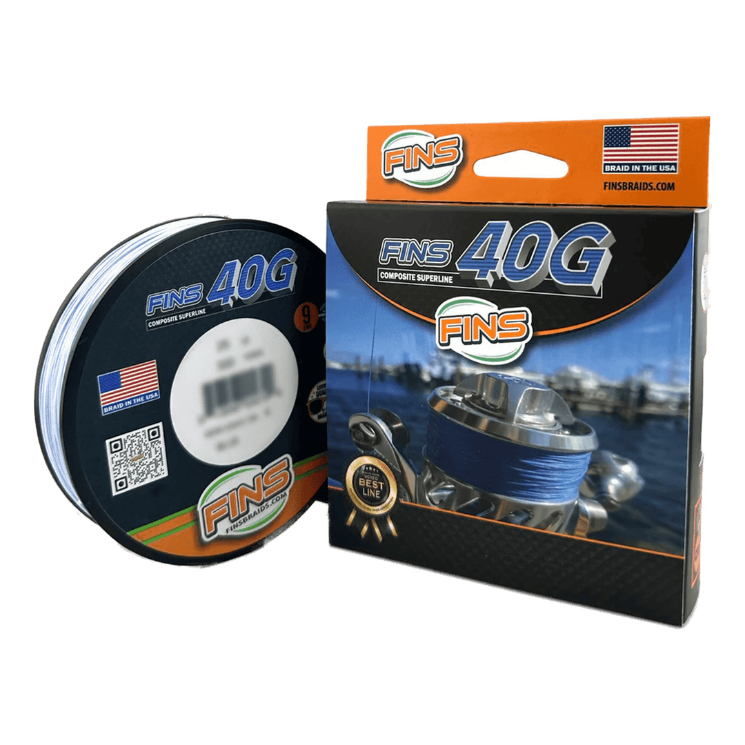 FINS 40G Fishing Braid Fishing Line FINS Braids Blue (40G) 5 lb. 150 yards