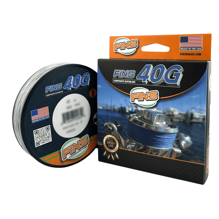 40G Fishing Braid 65-100 lb. Fishing Line FINS Braids 65 lb. 150 yards Green