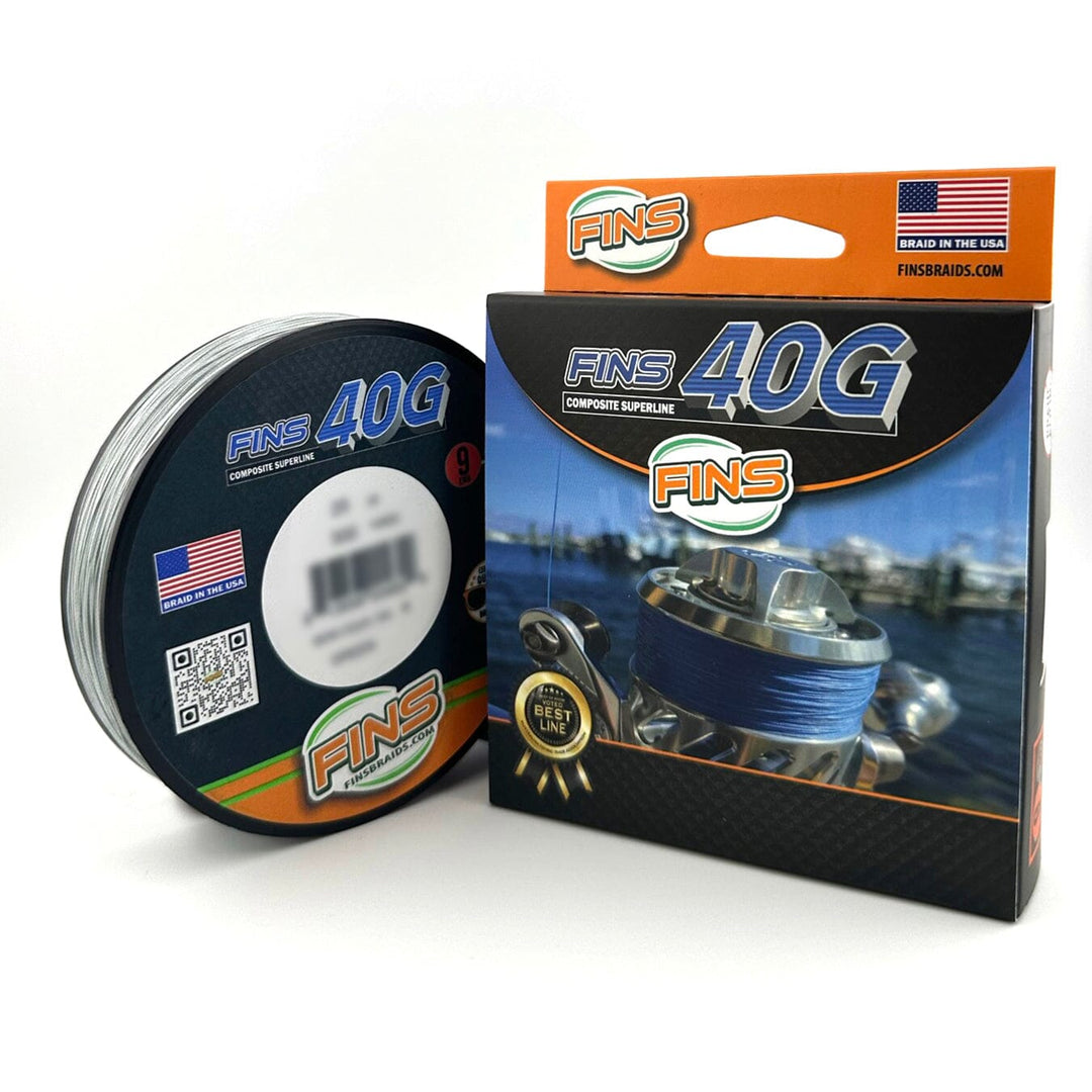 40G Fishing Braid 15-50lb. Fishing Line FINS Braids 15 lb. 150 yards Green