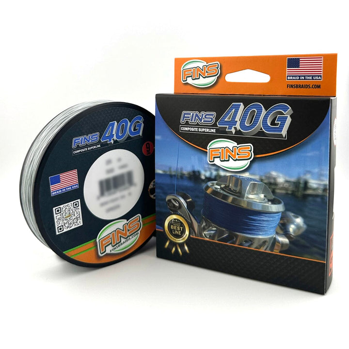 40G Fishing Braid 15-50lb. Fishing Line FINS Braids 15 lb. 150 yards Green