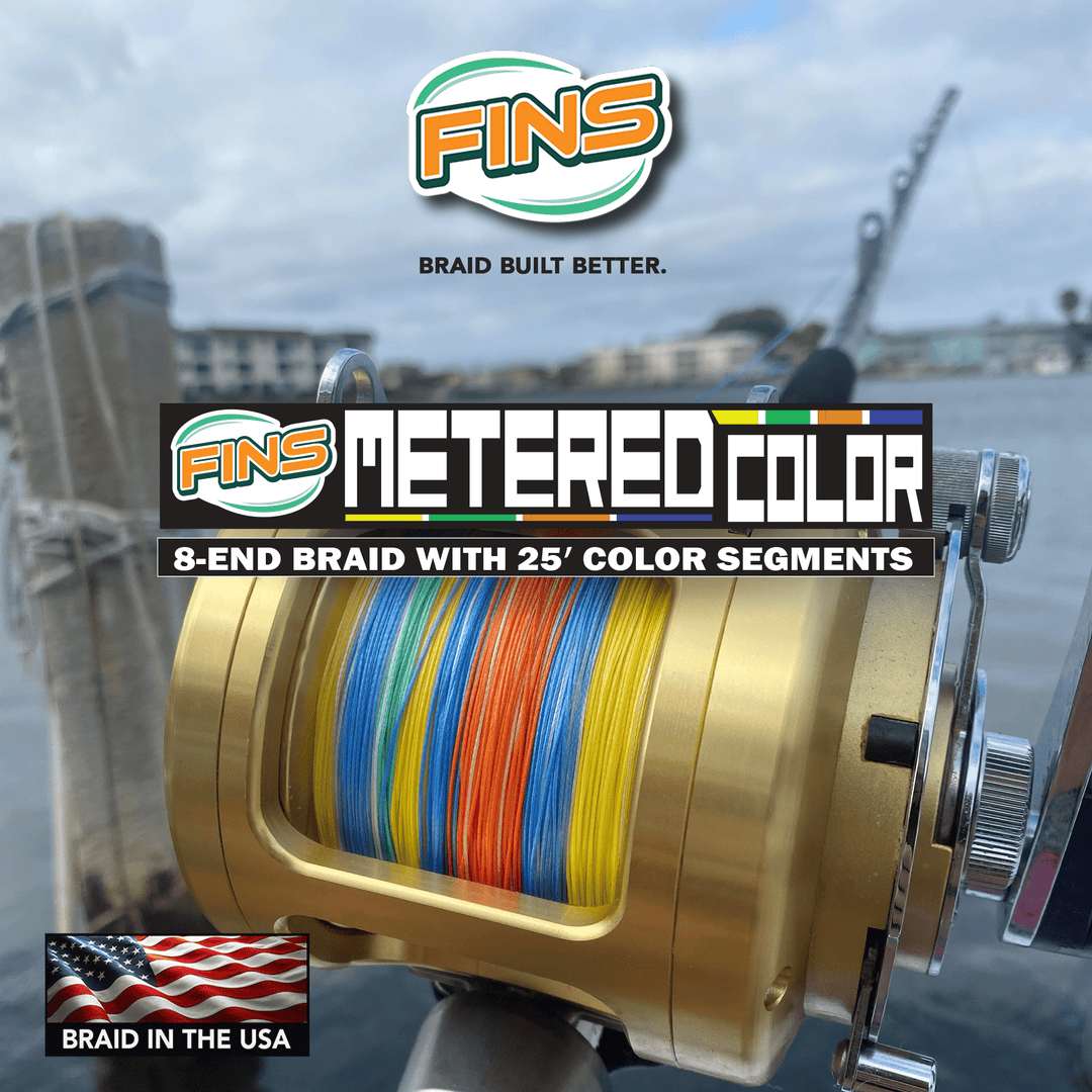 Metered Color Braid Fishing Line FINS Braids 