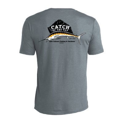 Line Cutterz - Catch of the Day T-Shirt Shirts Line Cutterz Blue Steel Grey S 