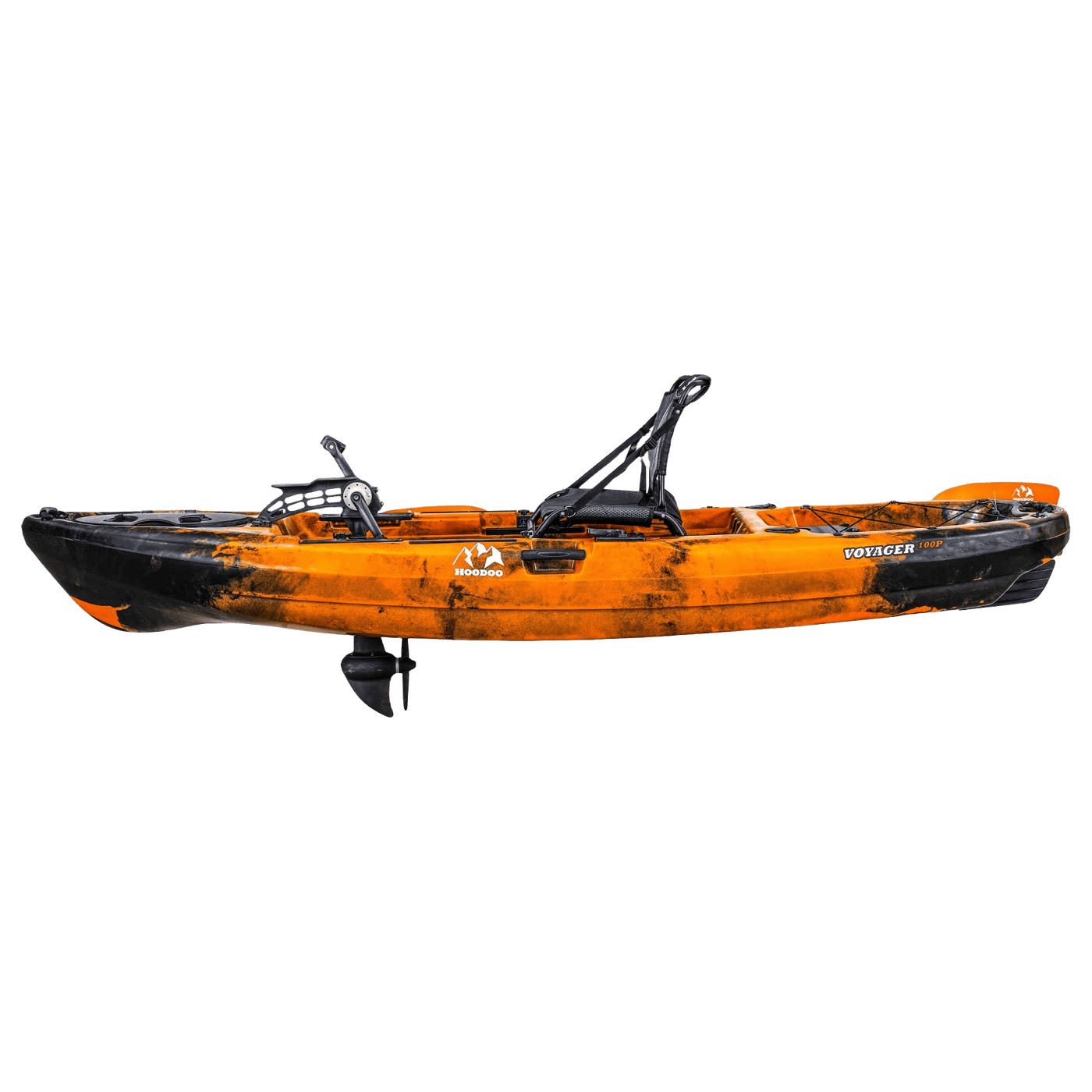 Hoodoo Voyager 100P Pedal Drive Kayak Vessels Hoodoo Sports Molten Lava 