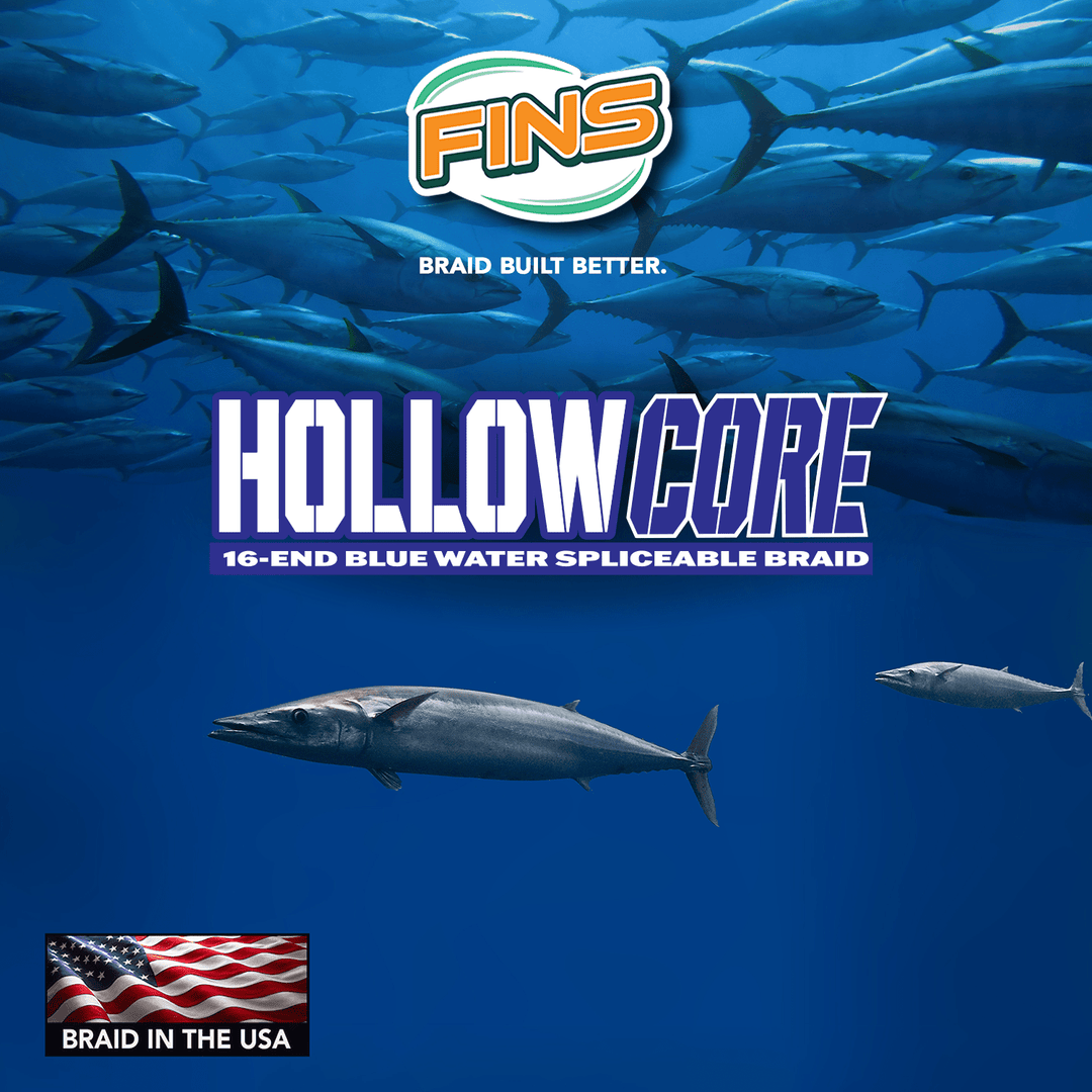 FINS Hollow Core Fishing Braid Fishing Line FINS Braids 