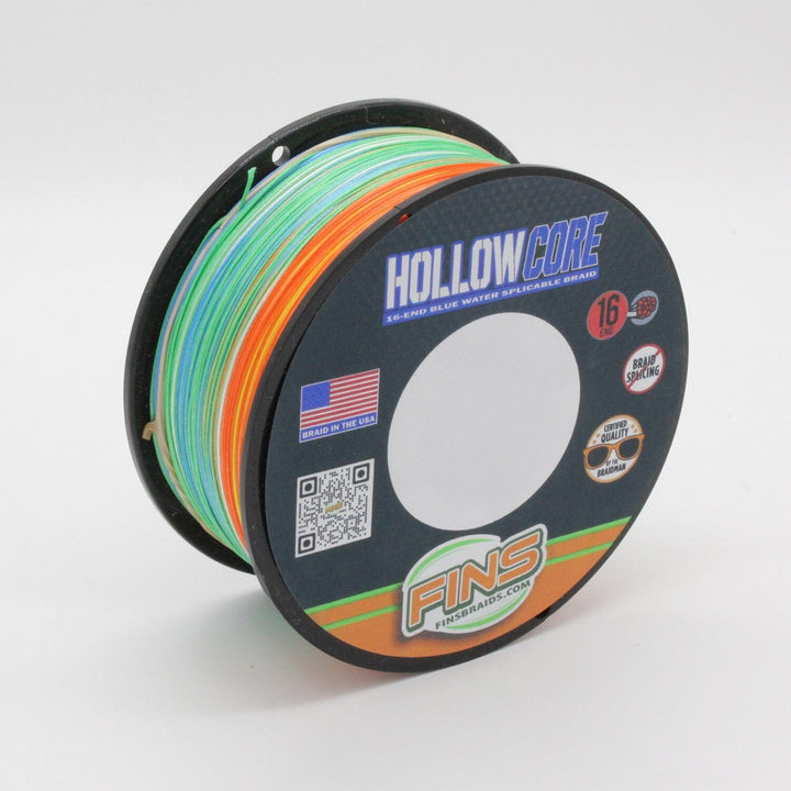 FINS Hollow Core Fishing Braid Fishing Line FINS Braids Metered 60 lb. 100 yards